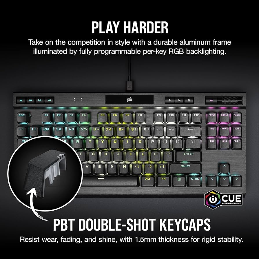 キーボード CORSAIR USB-C K70 RGB TKL Amazon.com: Corsair K70 RGB TKL CHAMPION SERIES Tenkeyless